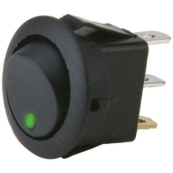 Install Bay 20 amp Round Rocker LED Switches without Leads Green IBRRSG